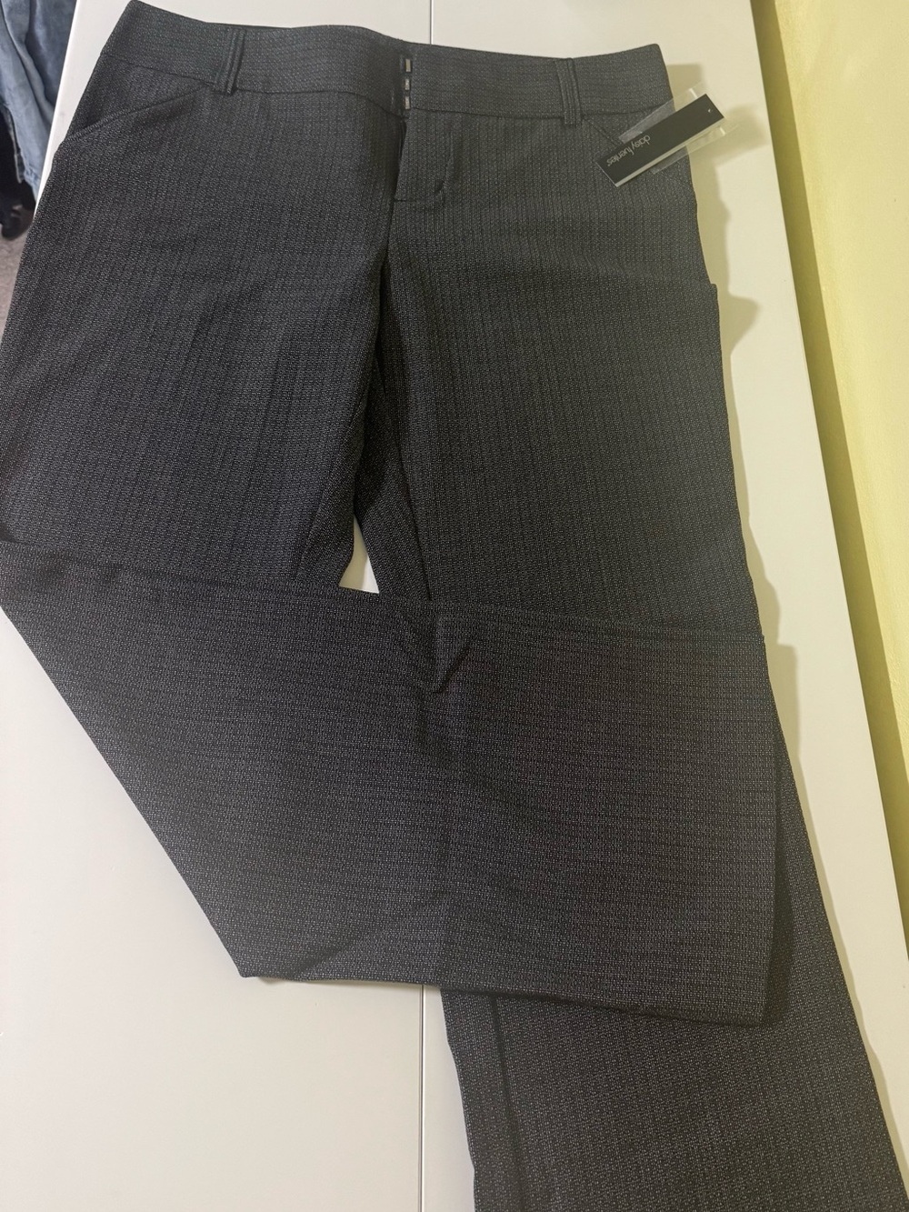 Daisy Fuentes Charcoal Patterned Dress Pants, size 14, NWT
